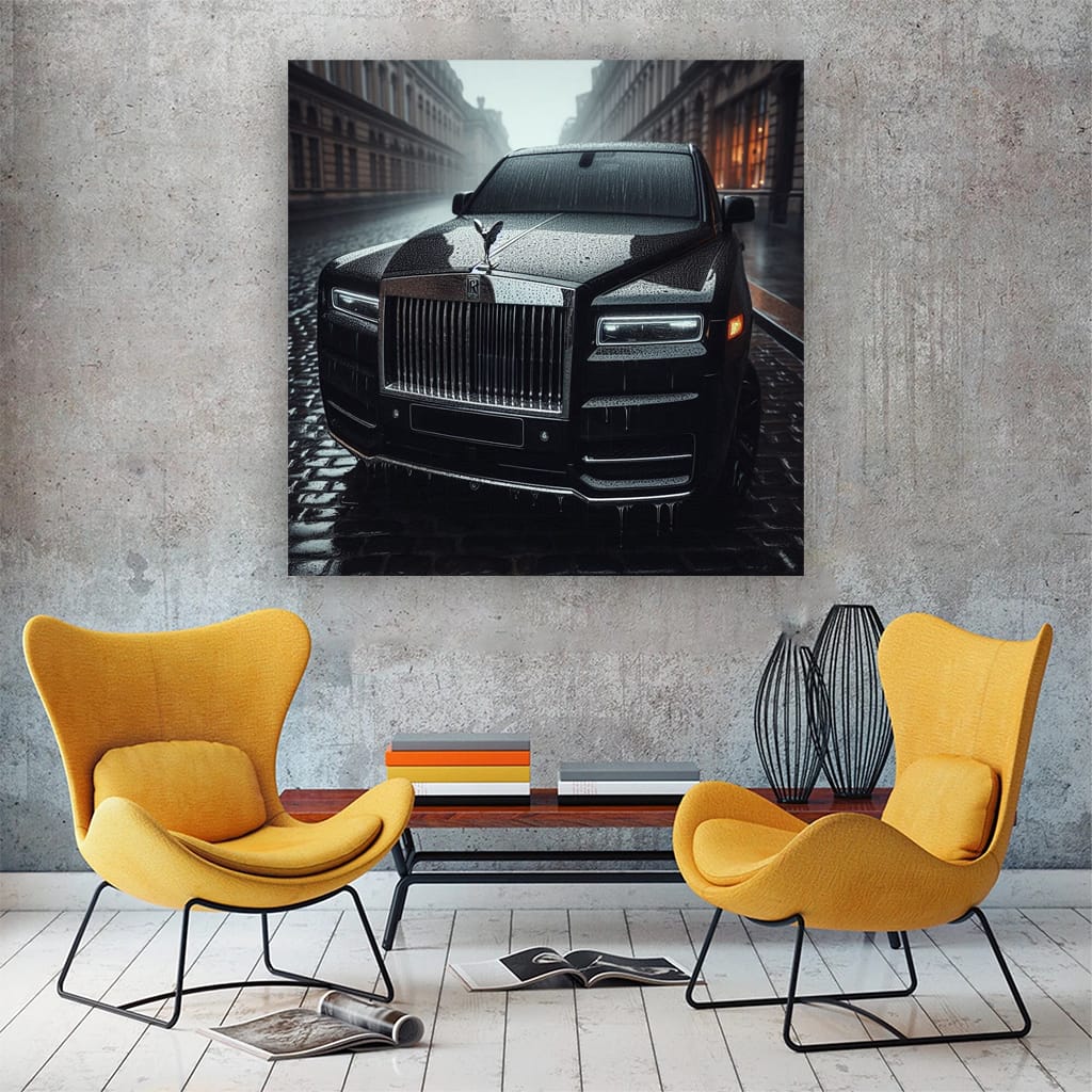 Rollsroyce Cullinan Rainy Weather Wall Art