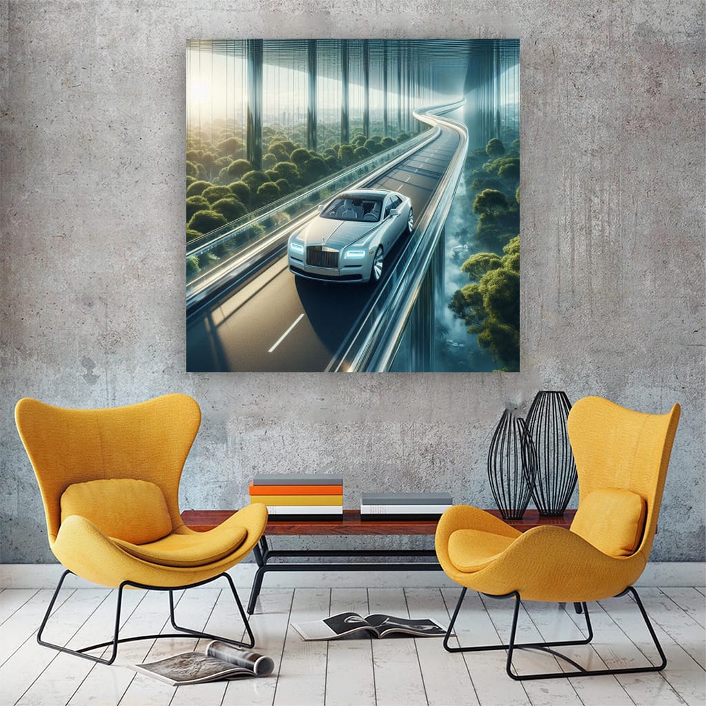 Rolls-Royce Ghost on Bridge - Elegance in Motion