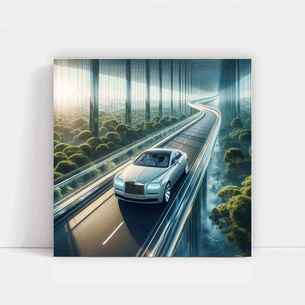 Rolls-Royce Ghost on Bridge - Elegance in Motion