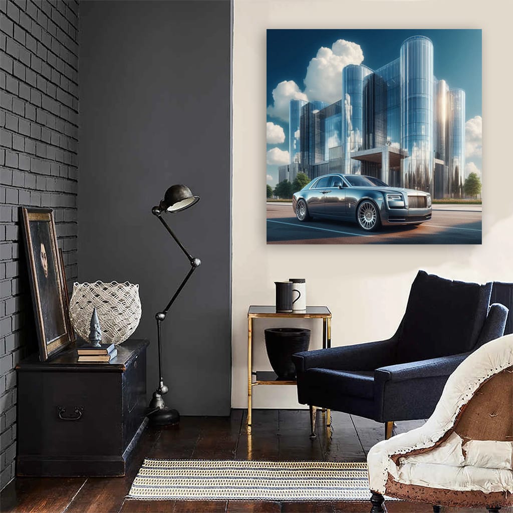 Rollsroyce Ghost Buildi Wall Art