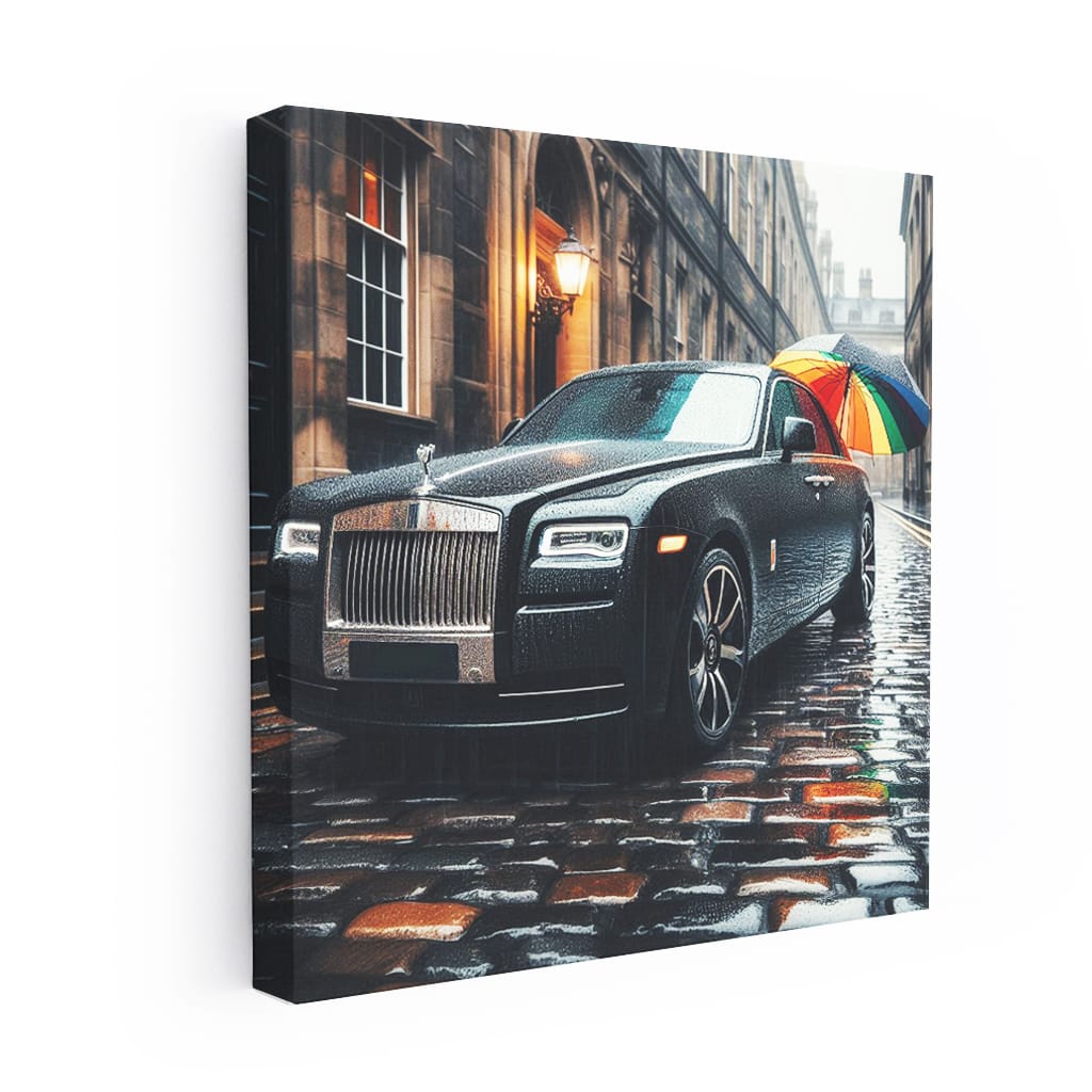 Rollsroyce Ghost Rainy Weath Wall Art