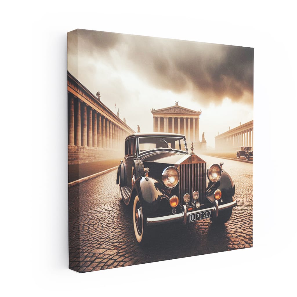 Rollsroyce Old Retro Cloudy Weath Wall Art