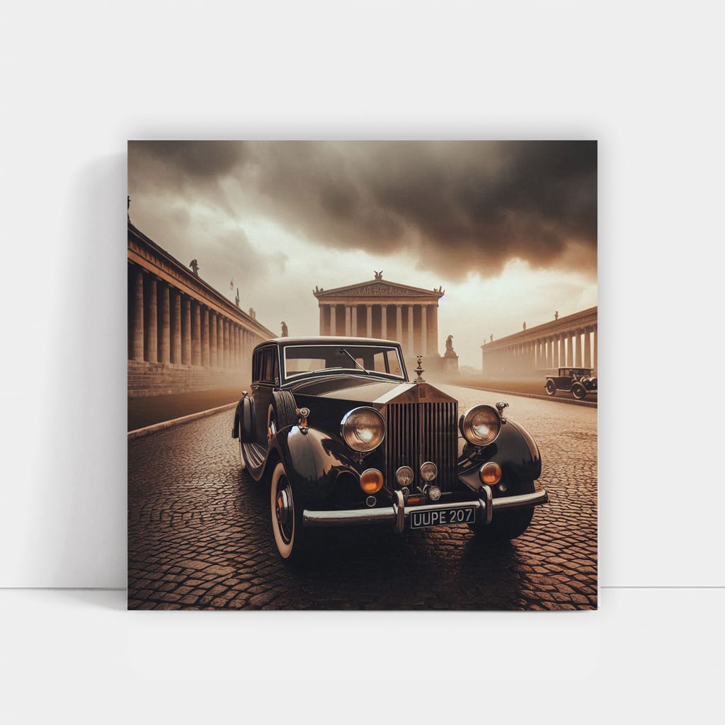 Rollsroyce Old Retro Cloudy Weath Wall Art