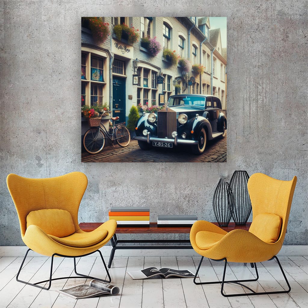 Rollsroyce Old Retro Parki Wall Art