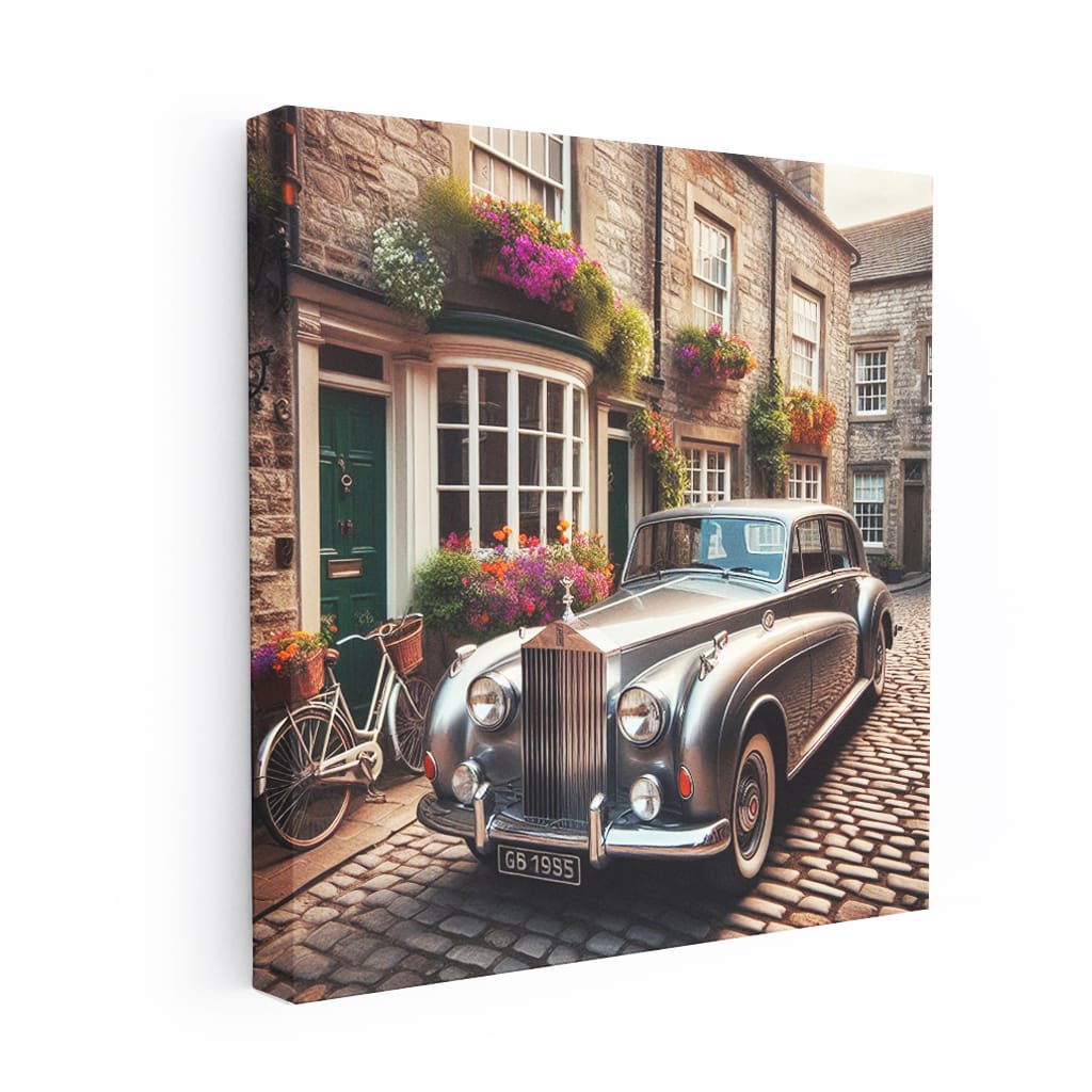 Rollsroyce Old Retro Parking Wall Art