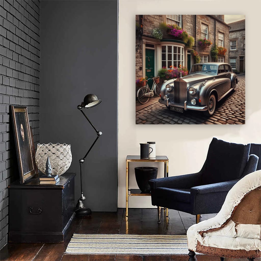 Classic Rolls-Royce in Retro Parking - Timeless Elegance