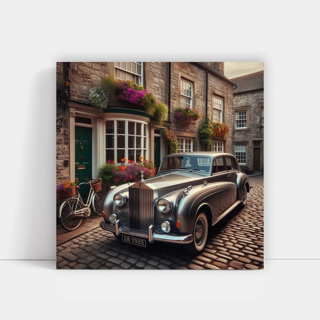 Classic Rolls-Royce in Retro Parking - Timeless Elegance