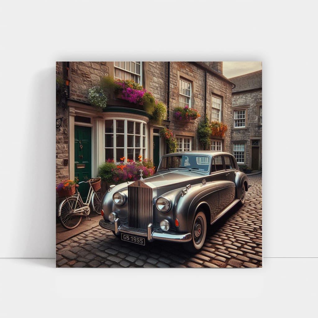 Rollsroyce Old Retro Parking Wall Art