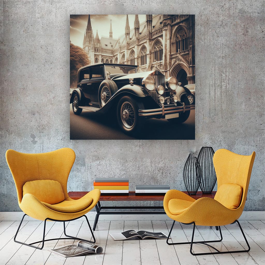 Vintage Rolls-Royce Retro Style - Timeless Elegance