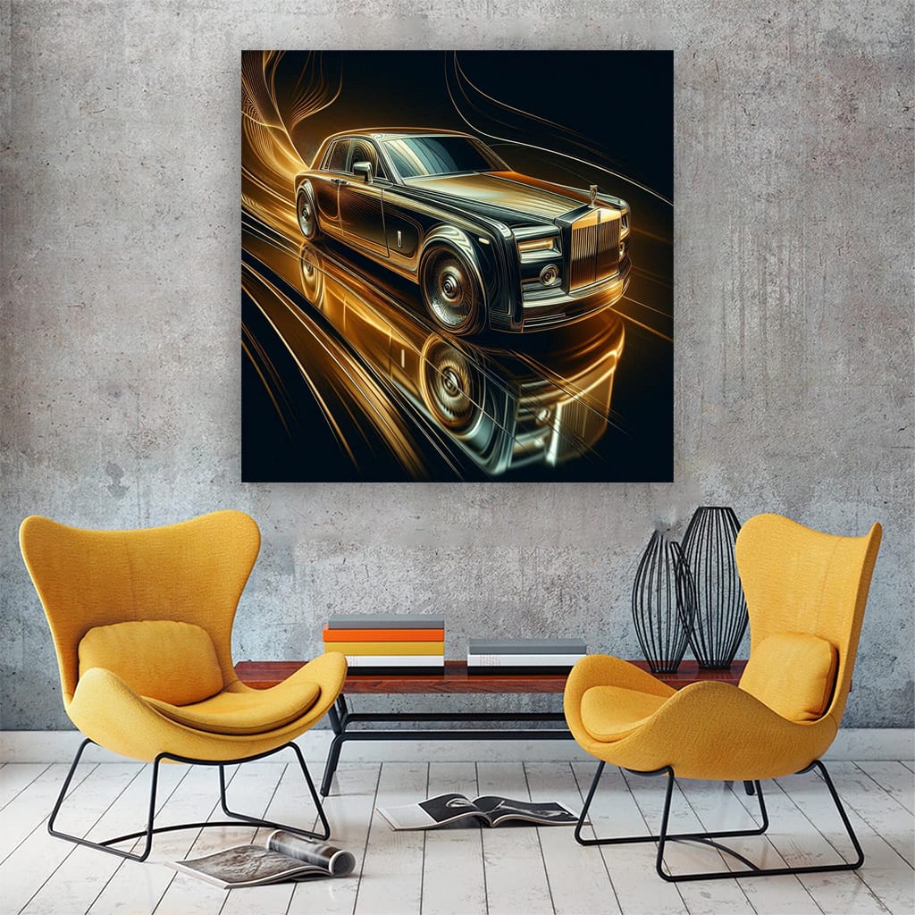 Rollsroyce Phantom Absctra Wall Art