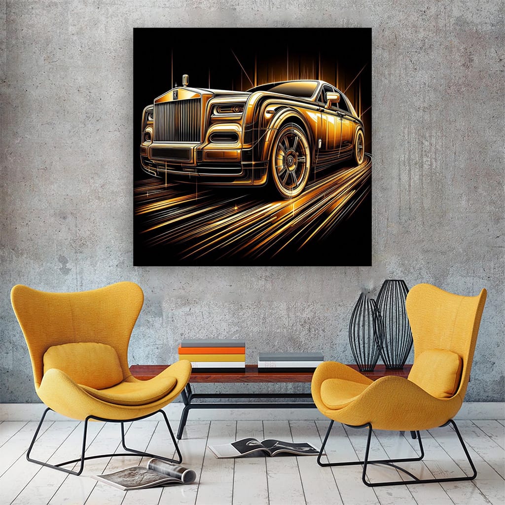 Rollsroyce Phantom Absctract Wall Art