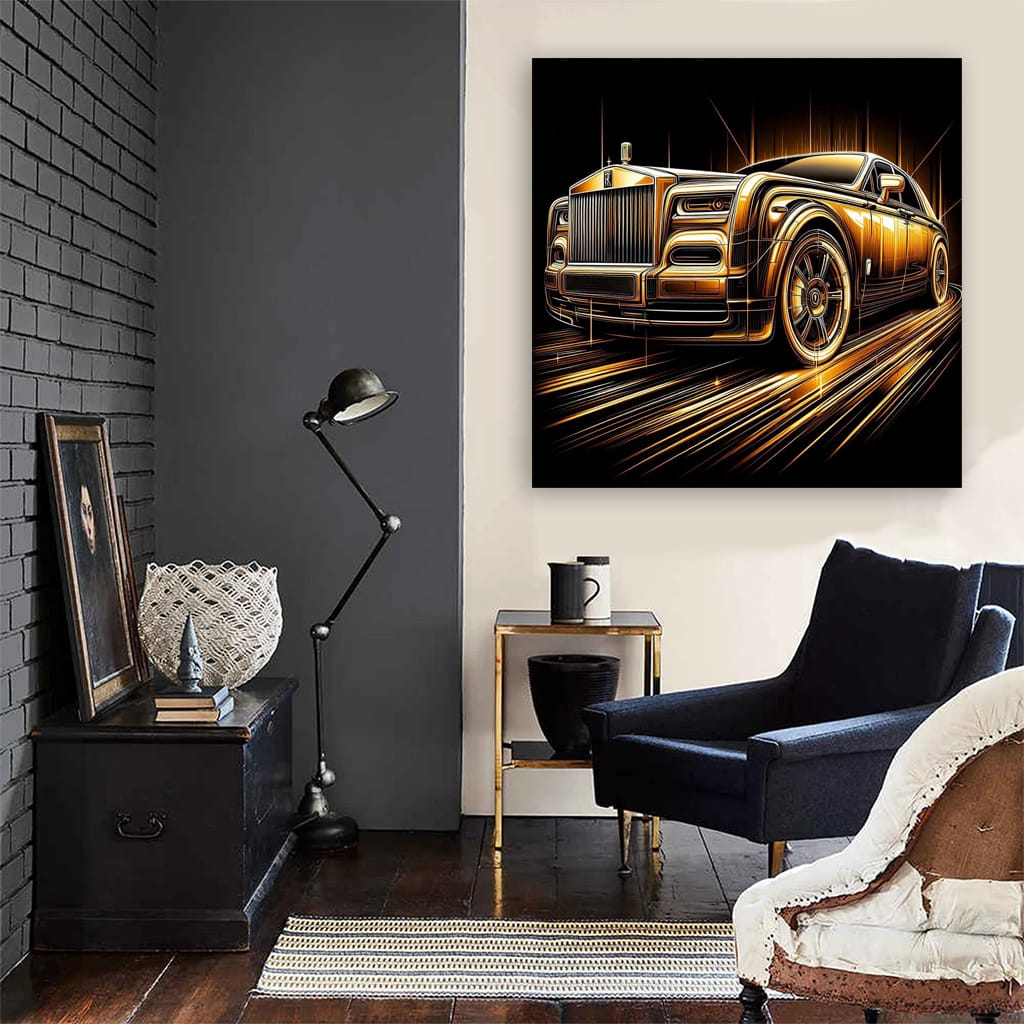 Rollsroyce Phantom Absctract Wall Art