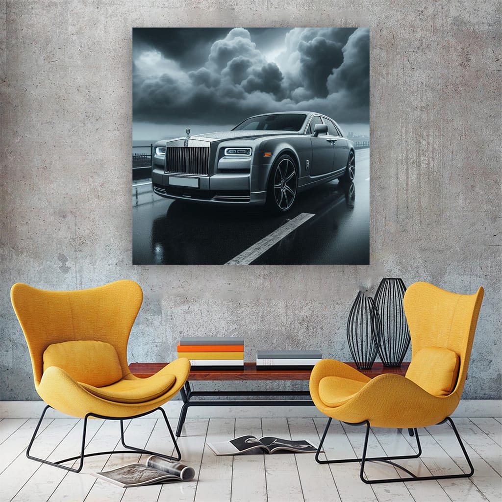 Rollsroyce Phantom Cloudy Weath Wall Art