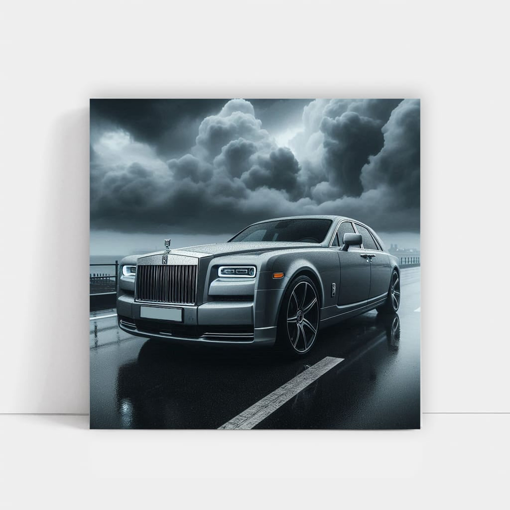 Rolls-Royce Phantom in Overcast Skies - Epitome of Luxury