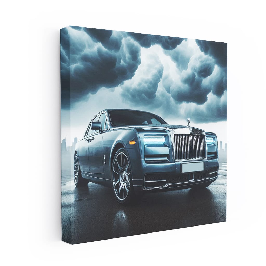 Rollsroyce Phantom Cloudy Weather Wall Art