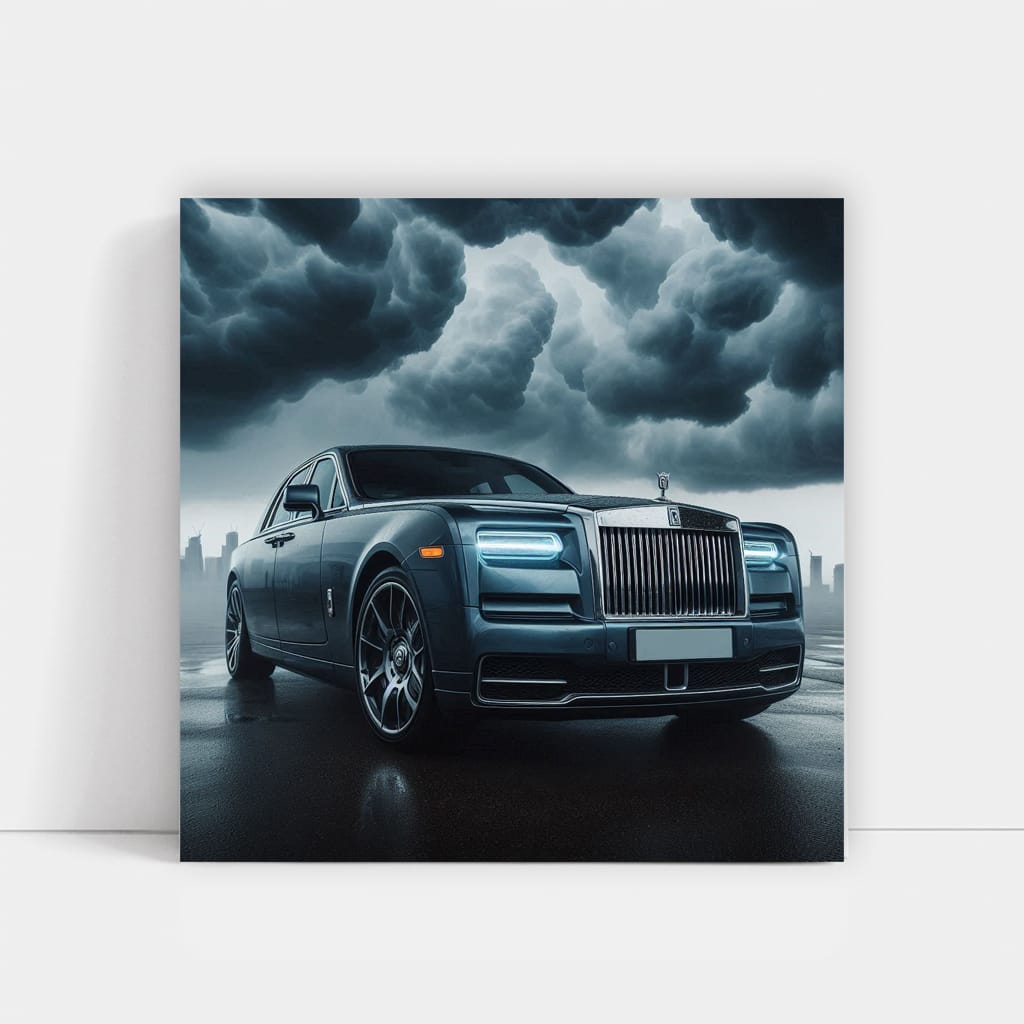 Rollsroyce Phantom Cloudy Weather Wall Art