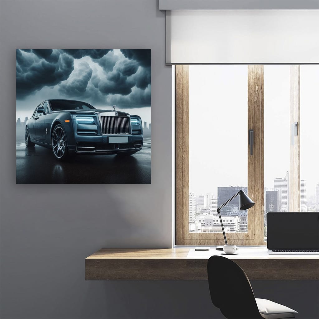 Rollsroyce Phantom Cloudy Weather Wall Art