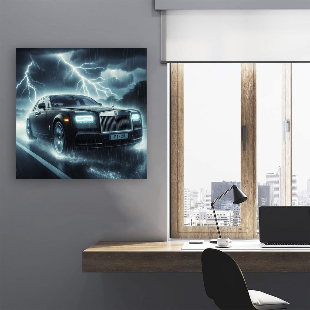 Rollsroyce Phantom Thunderstorm Wall Art