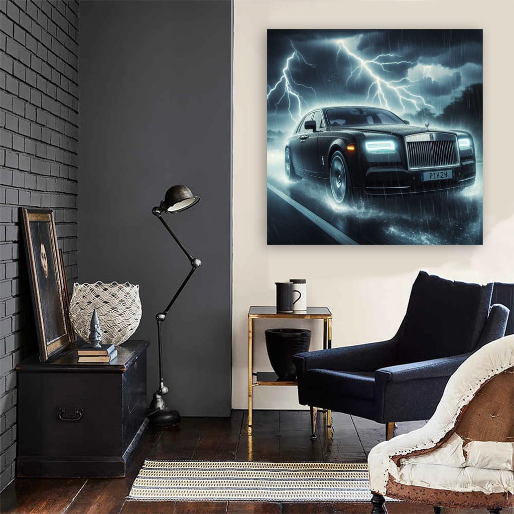 Rollsroyce Phantom Thunderstorm Wall Art