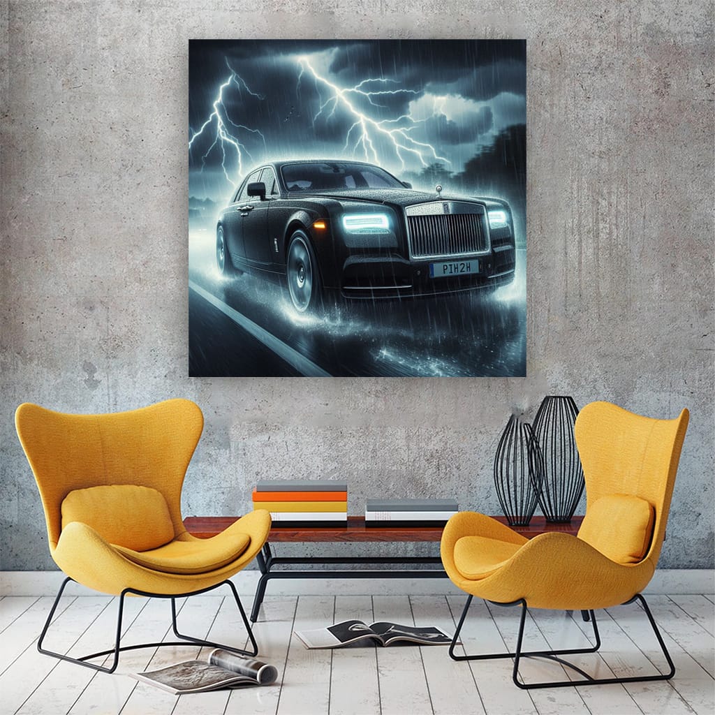 Rollsroyce Phantom Thunderstorm Wall Art