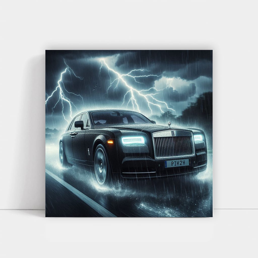 Rollsroyce Phantom Thunderstorm Wall Art