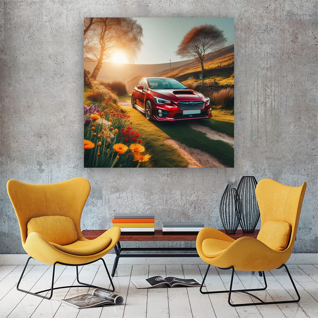 Subaru Impreza Sunny Weather Wall Art