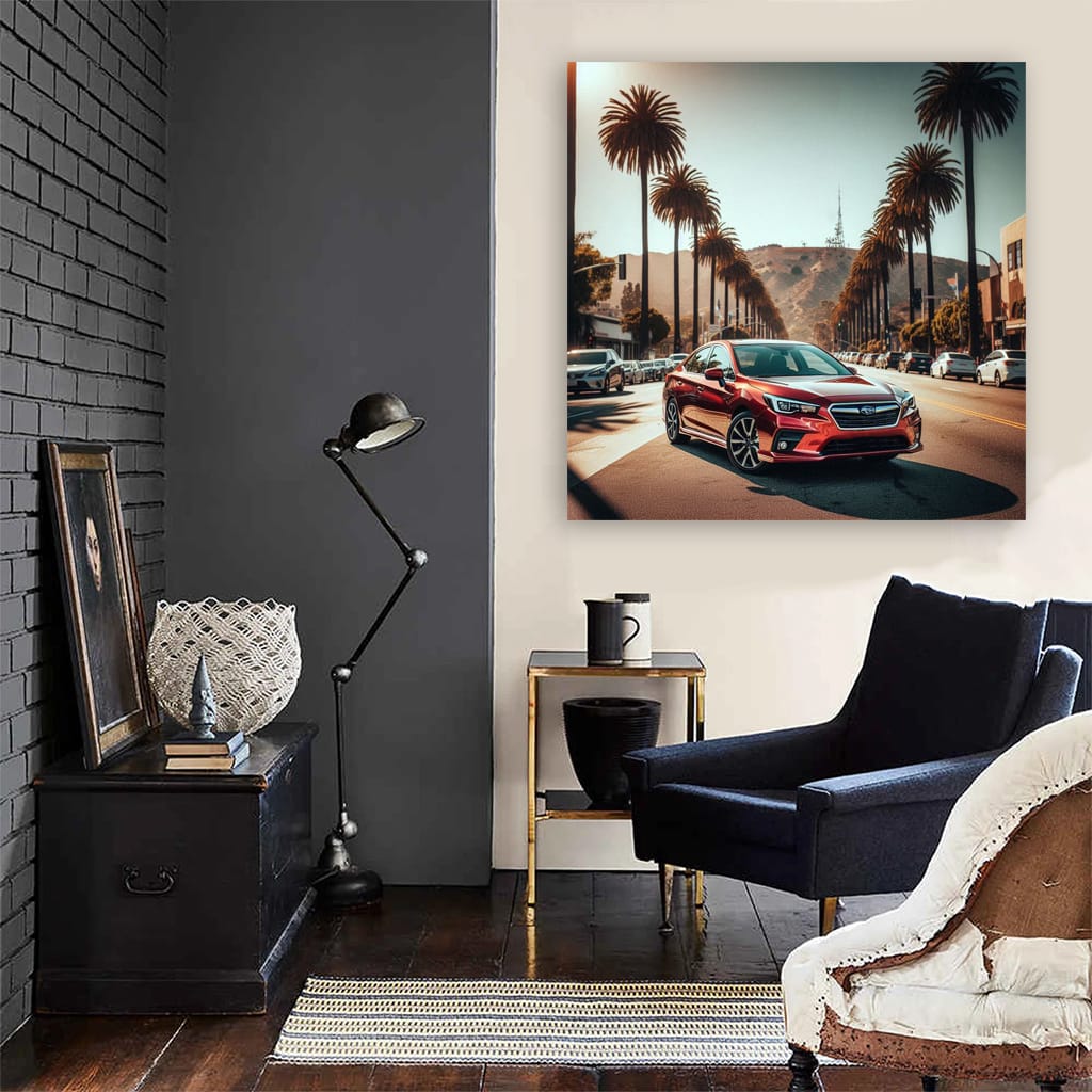 Subaru Legacy Los Angel Wall Art