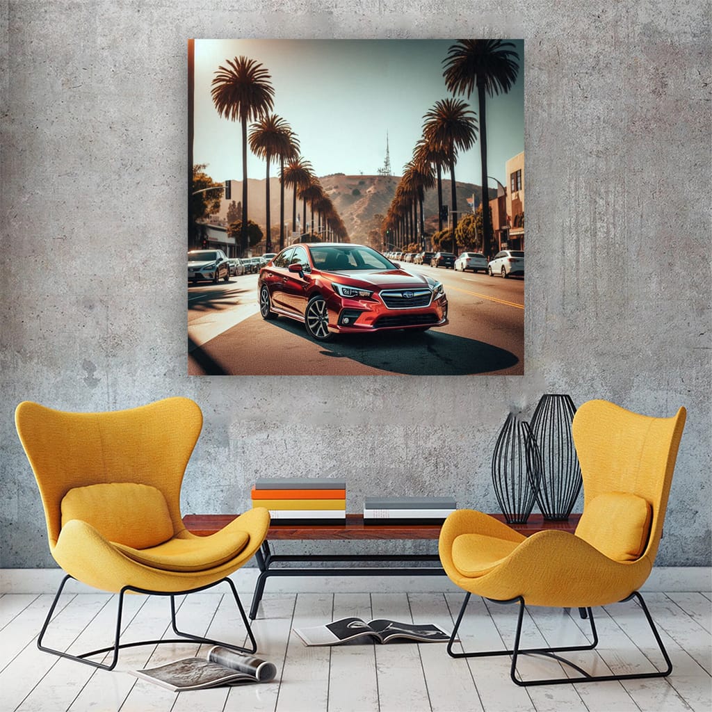 Subaru Legacy Los Angel Wall Art