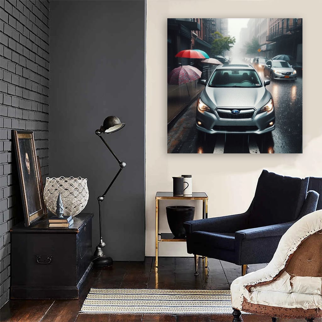 Subaru Legacy Overcast Weath Wall Art