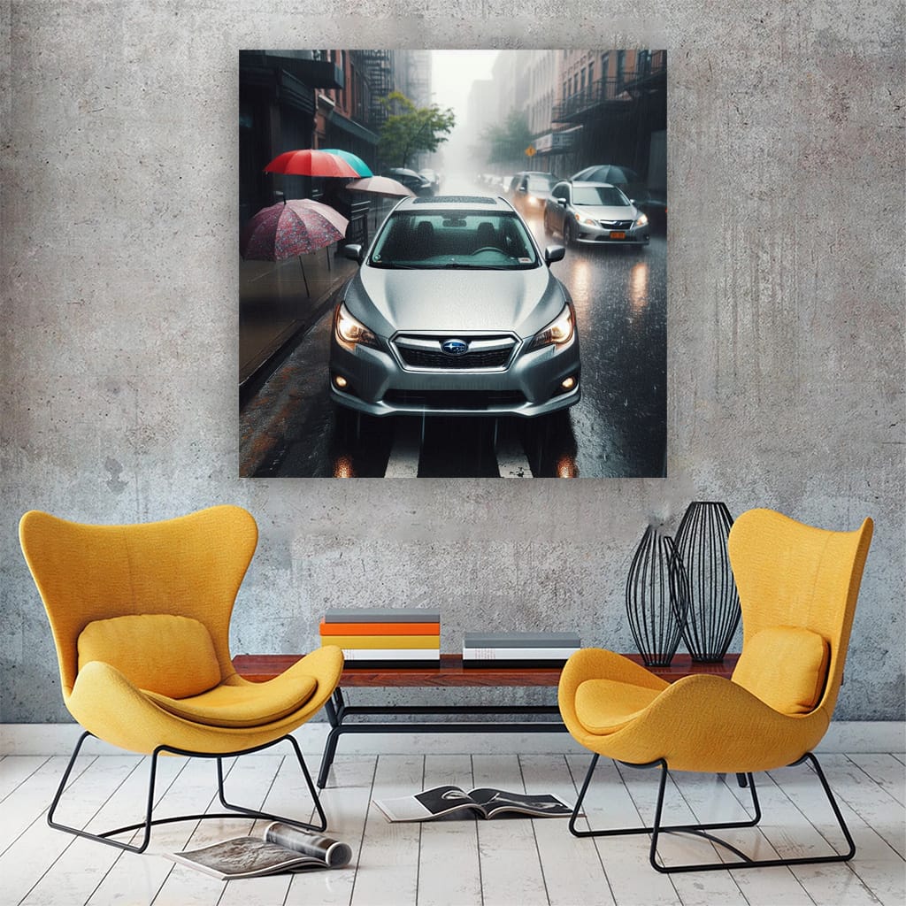 Subaru Legacy Overcast Weath Wall Art