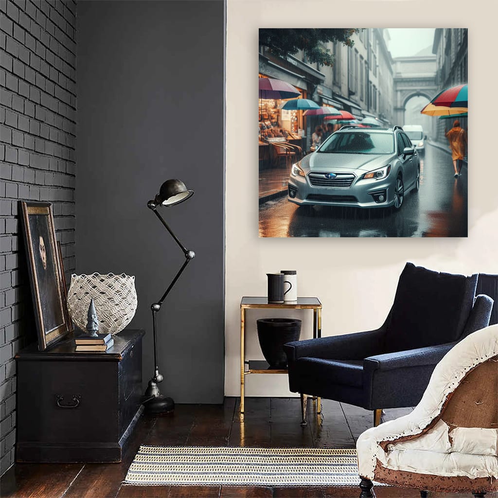 Subaru Legacy Overcast Weather Wall Art