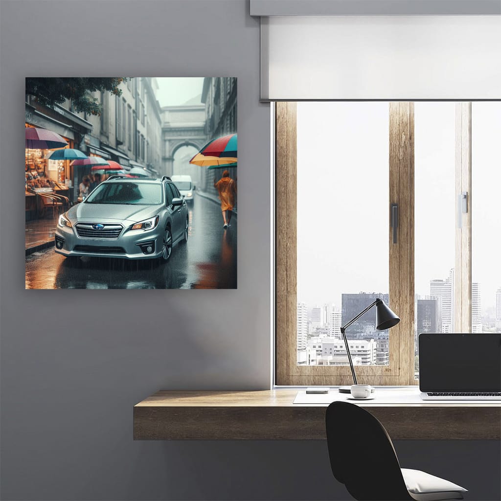 Subaru Legacy Overcast Weather Wall Art