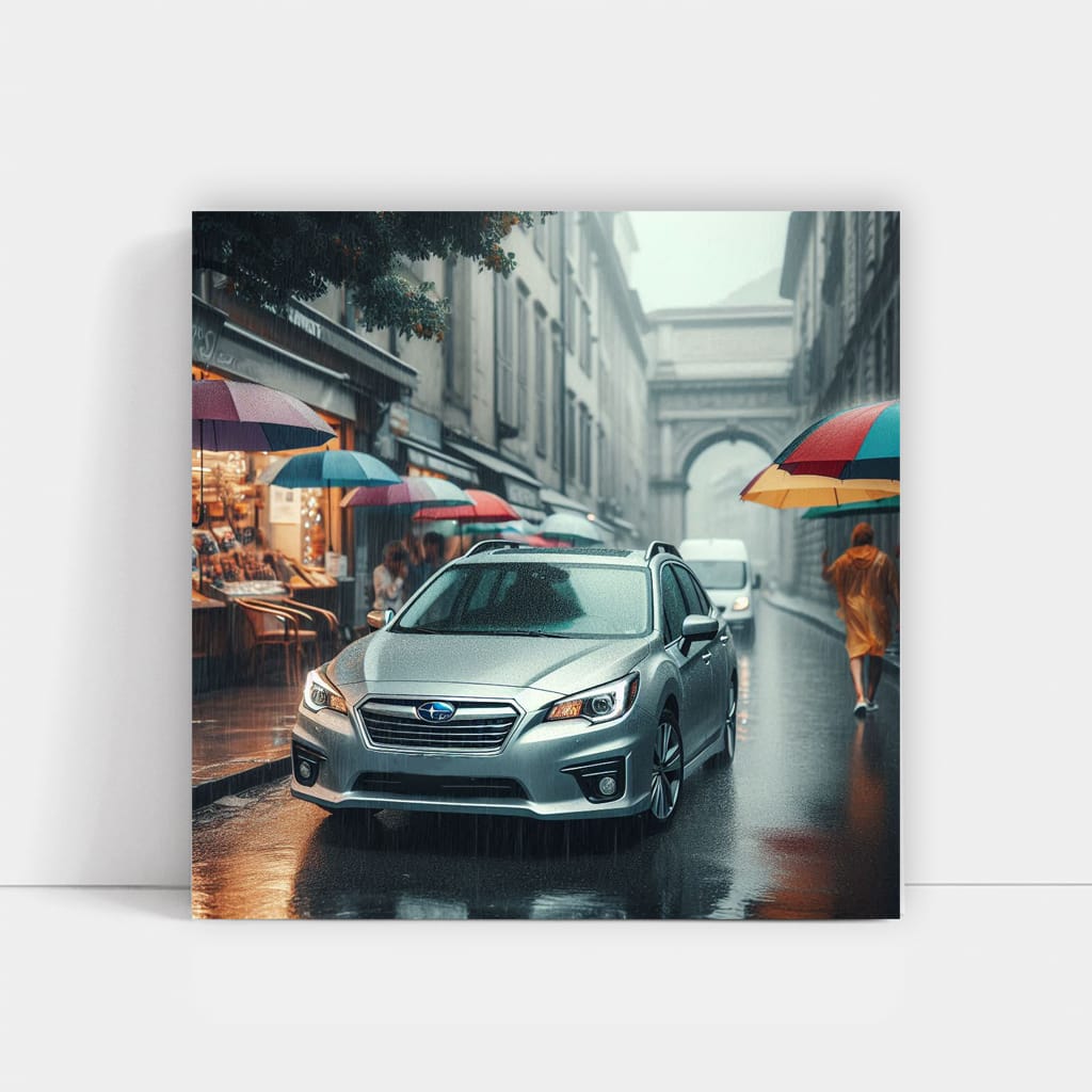 Subaru Legacy Overcast Weather Wall Art