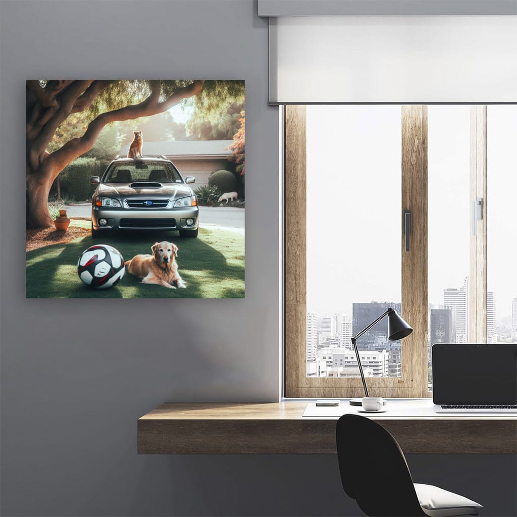 Subaru Legacy Parking Wall Art