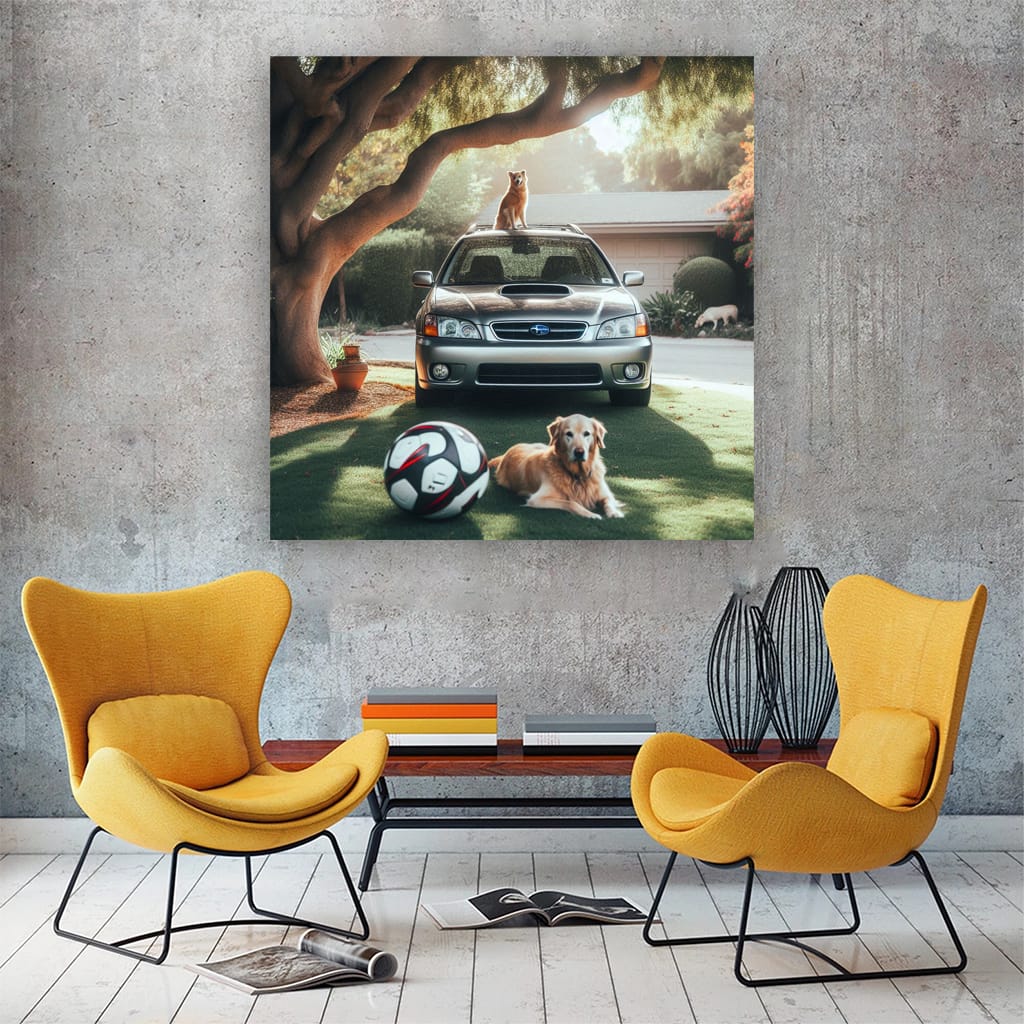 Subaru Legacy Parking Wall Art