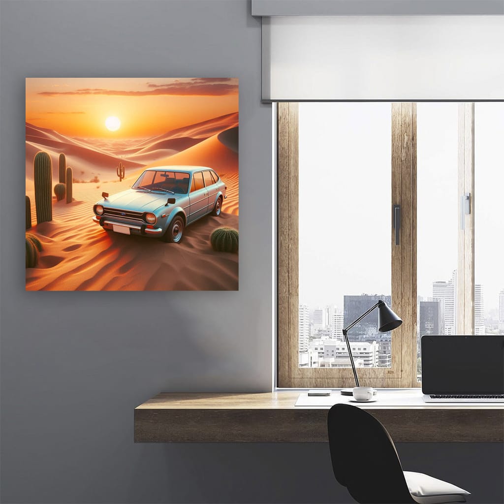 Subaru Old Retro Dese Wall Art