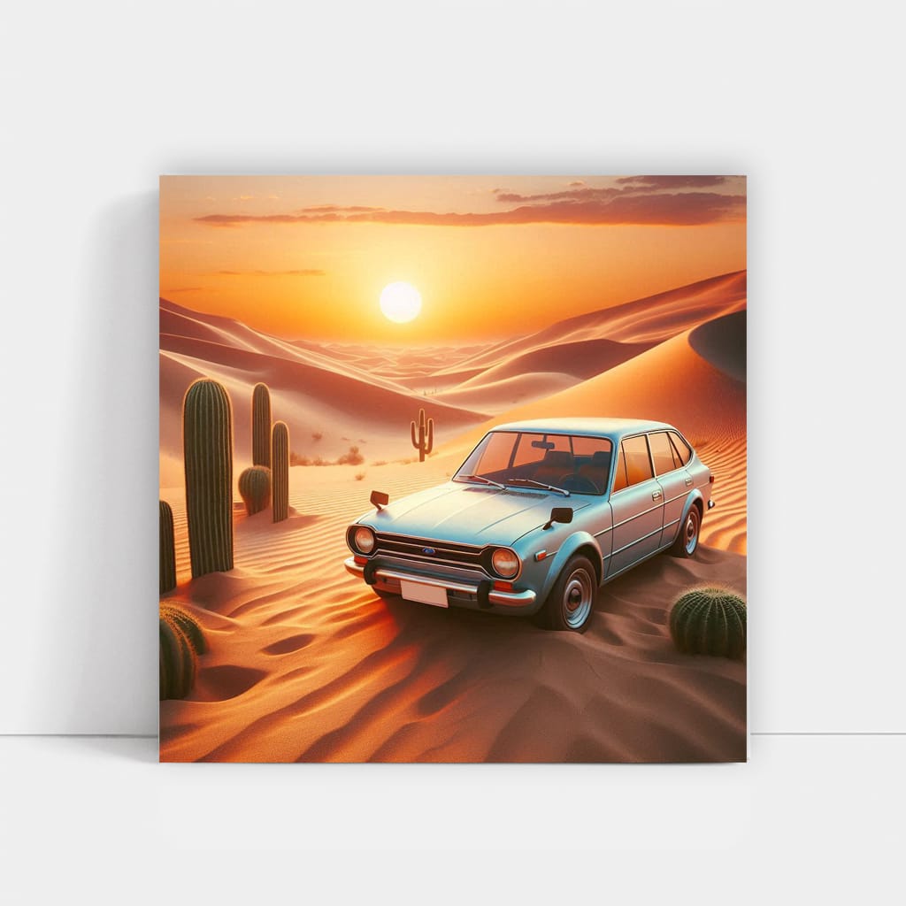 Subaru Vintage Foz in Desert - Classic Style and Adventure