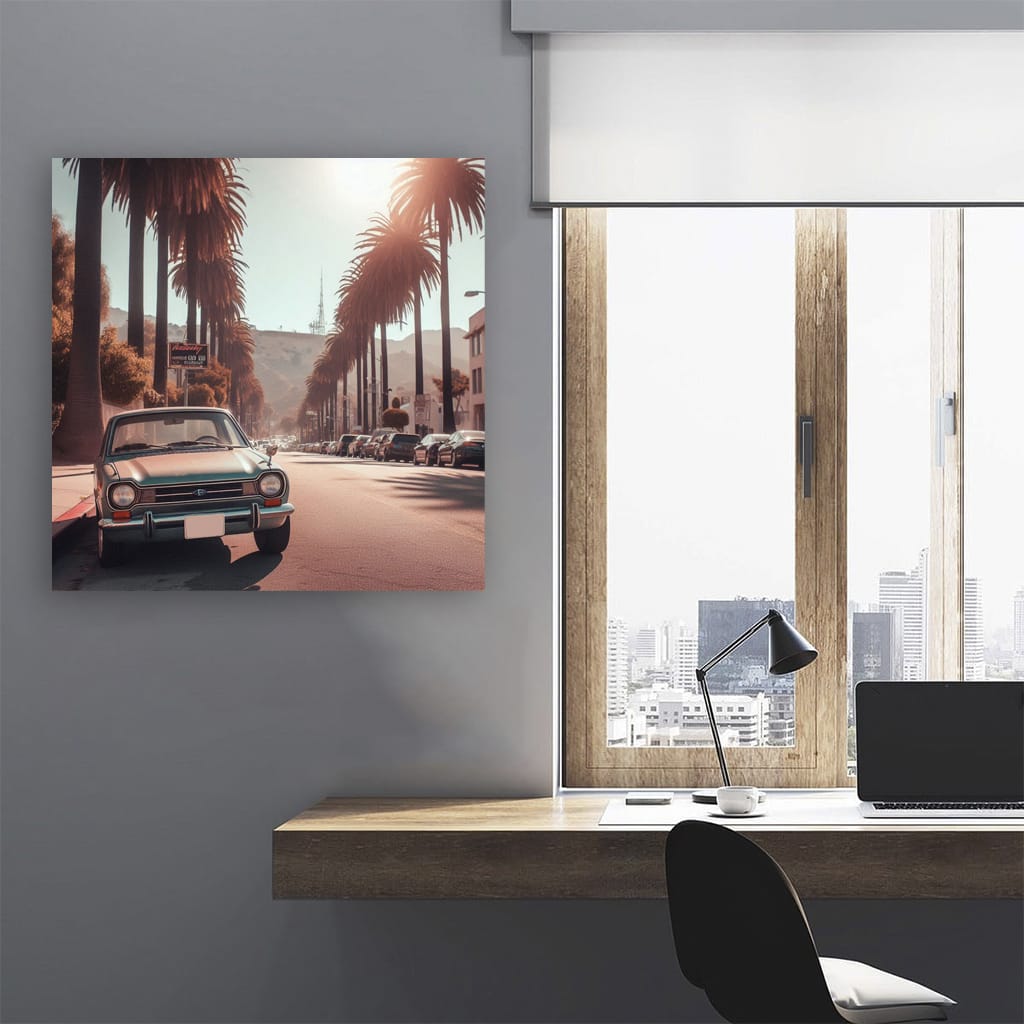 Subaru Old Retro Los Angel Wall Art