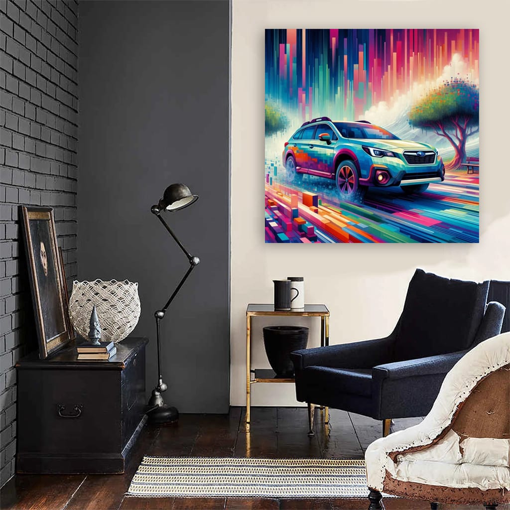 Subaru Outback Absctra Wall Art