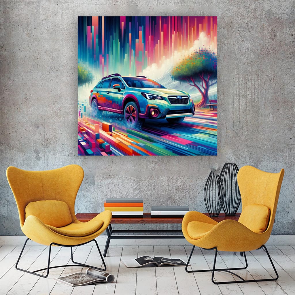 Subaru Outback Absctra Wall Art