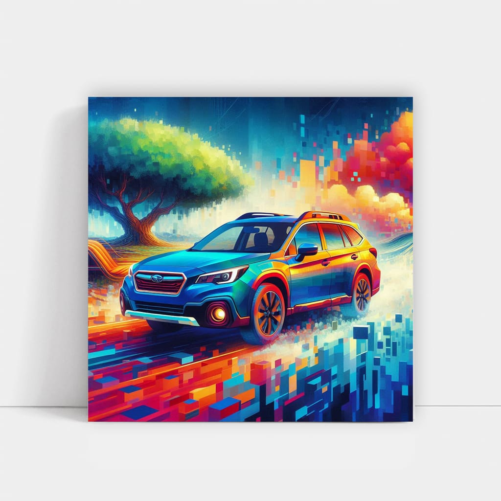 Subaru Outback Absctract Wall Art