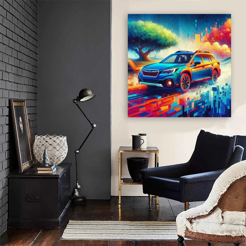 Subaru Outback Absctract Wall Art