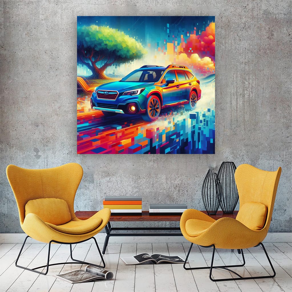 Subaru Outback Absctract Wall Art