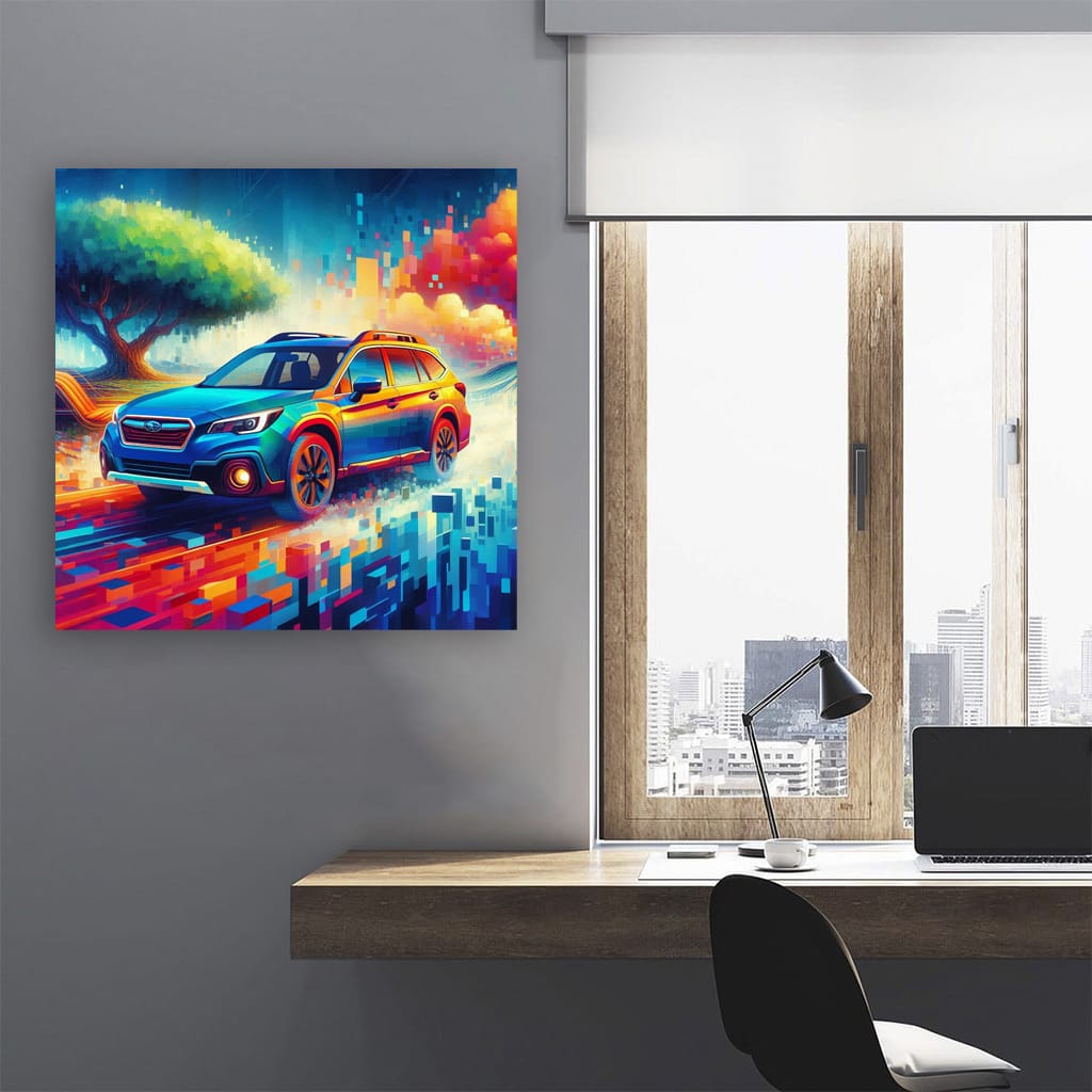 Subaru Outback Absctract Wall Art