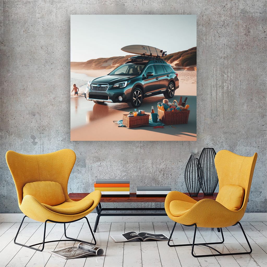 Subaru Outback On Bea Wall Art