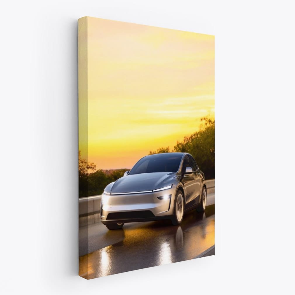 Sunset View of Tesla Model Y - Elegance Meets Innovation - EnjoyStore
