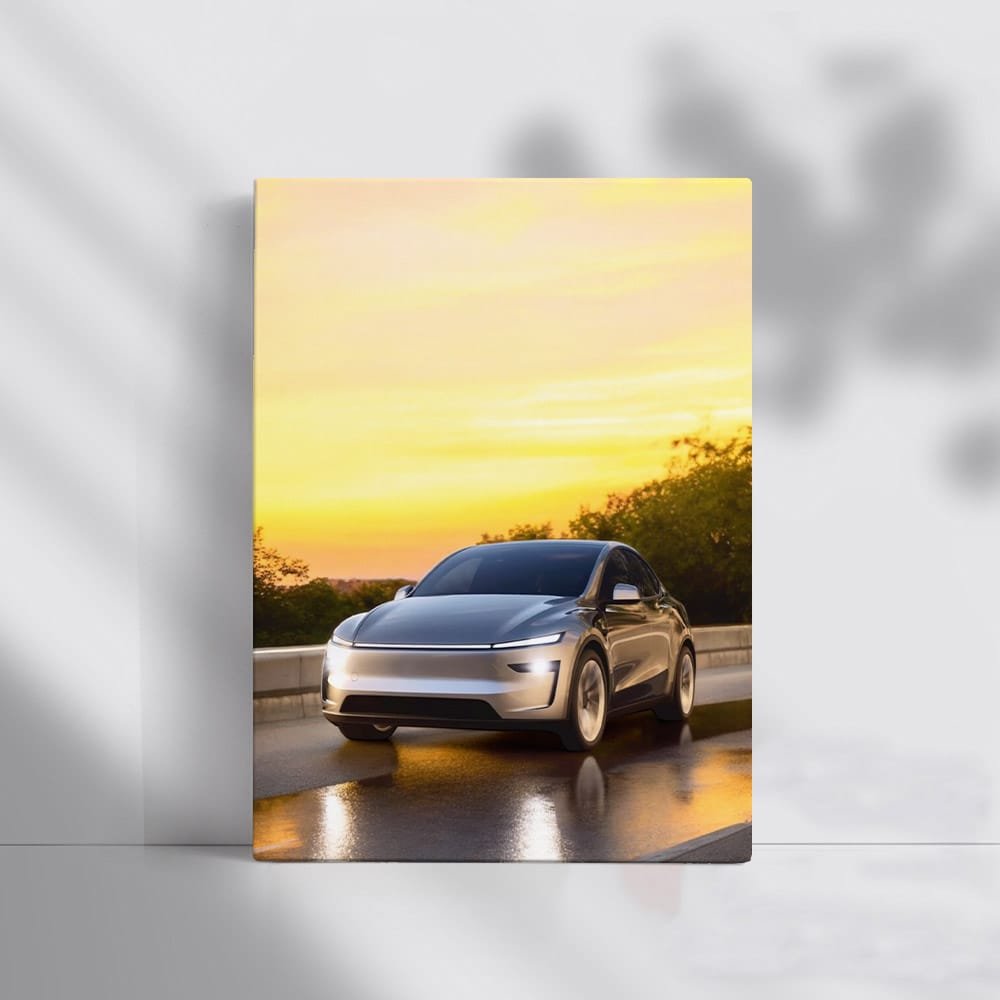 Sunset View of Tesla Model Y - Elegance Meets Innovation - EnjoyStore