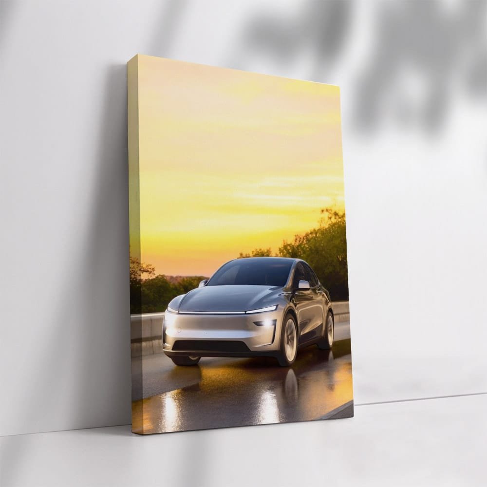 Sunset View of Tesla Model Y - Elegance Meets Innovation - EnjoyStore