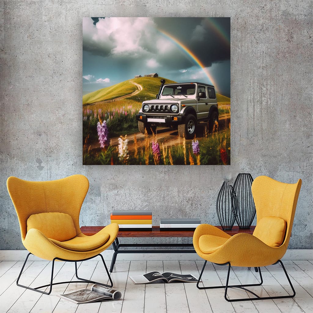 Suzuki Jimny Cloudy Weather Wall Art