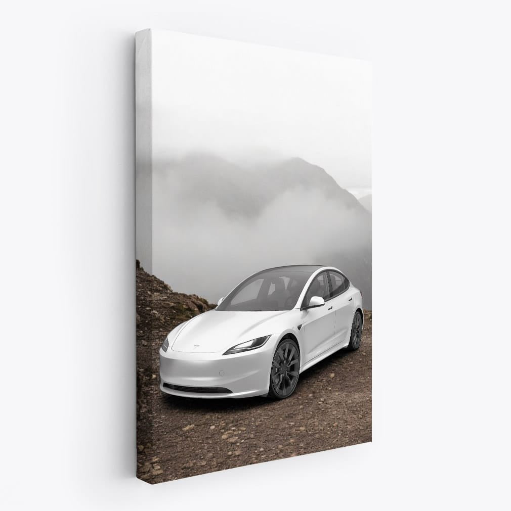 Tesla Model 3 atop Mountain - Power Meets Adventure - EnjoyStore